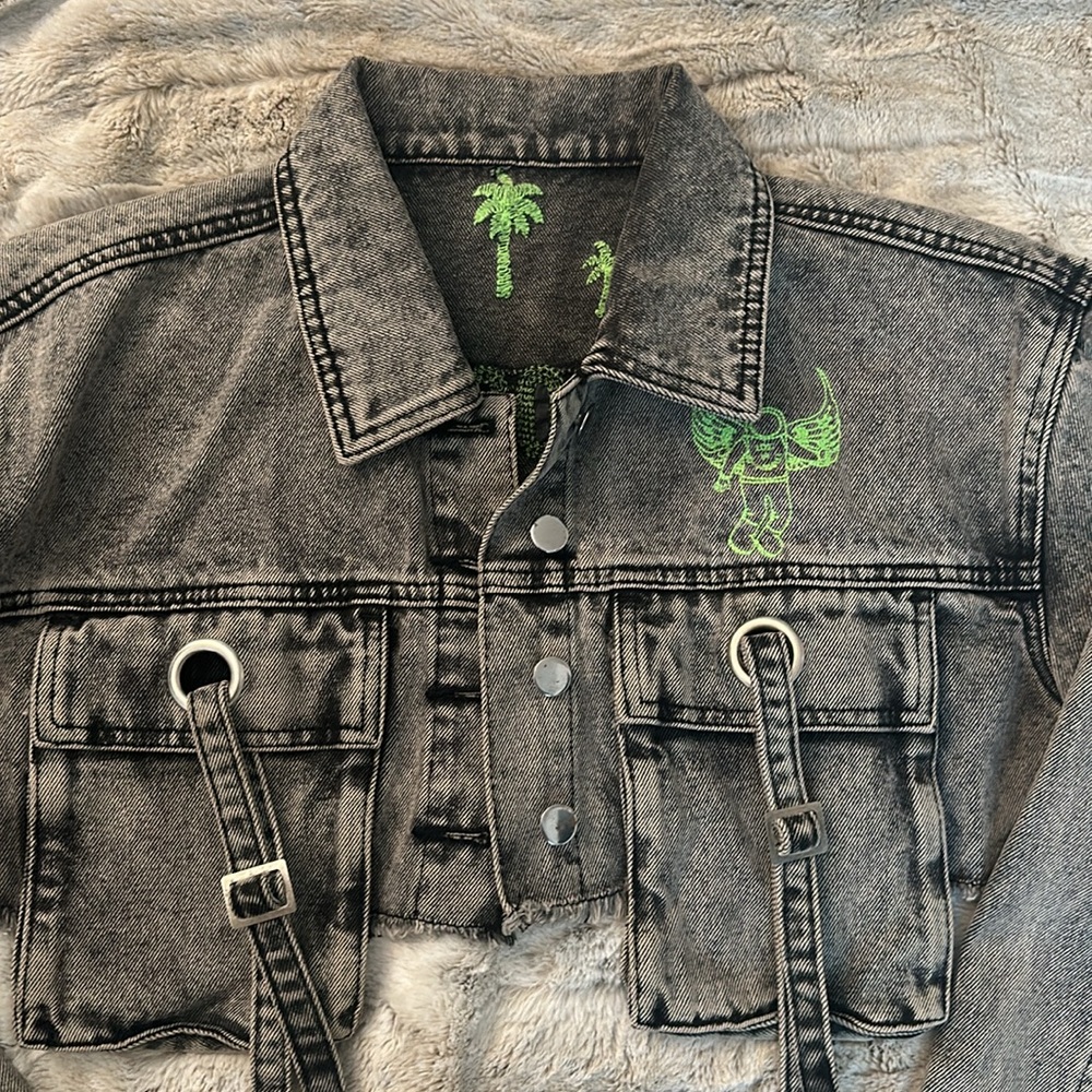 ⚡️Embroidered•Premium Cropped Denim Jacket